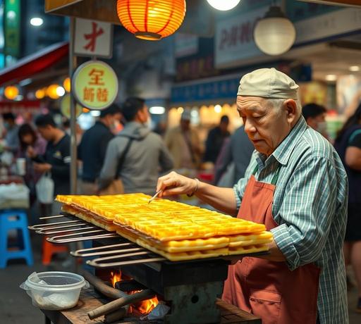 雞蛋仔伯伯重出江湖 西九夜市品嚐炭爐經典