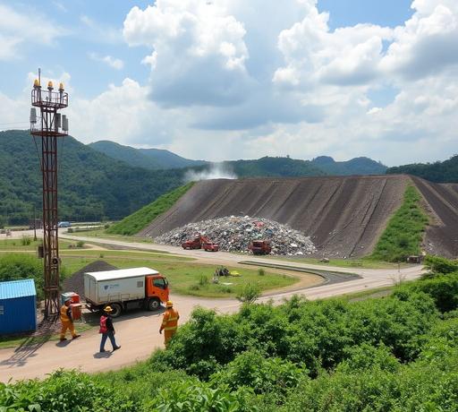 屏東枋寮掩埋場防火宣導 強化消防演練與預警系統
