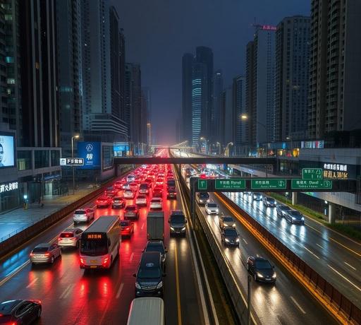 香港多區夜間道路擠塞最新交通狀況