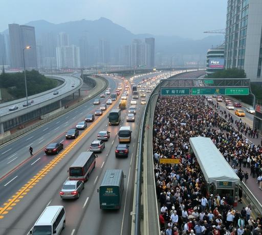 香港路況速報：多區主幹道因意外及活動擠塞 機場及跨境口岸交通繁忙