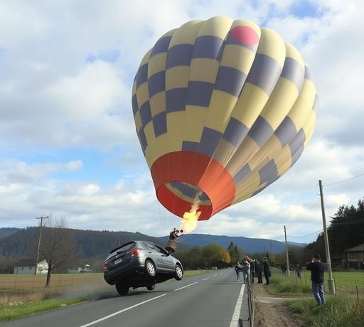 長野縣驚傳熱氣球撞小客車意外