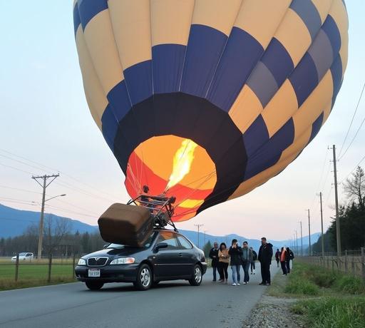 長野縣罕見熱氣球墜落小轎車意外