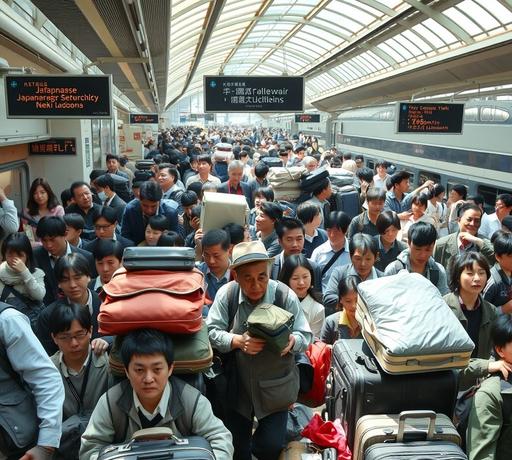 日本黃金周旅客返鄉潮引爆行李佔位爭議　新幹線推免預約置放區因應