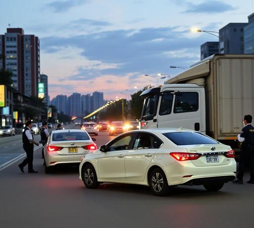 高雄前鎮汽車與大貨車擦撞無傷亡