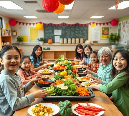新上國小五色蔬菜宴　學生親手獻上溫馨母親節