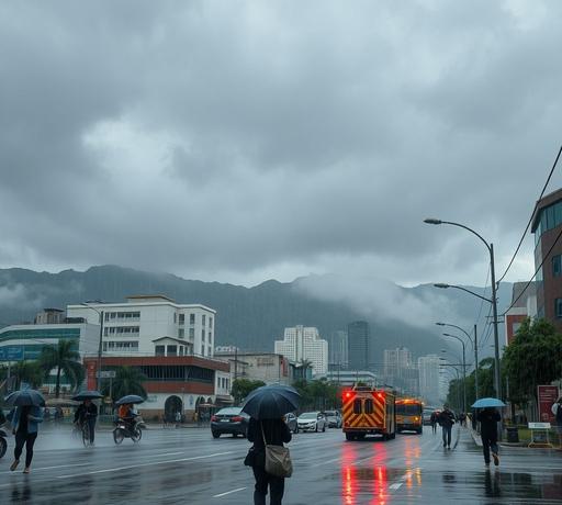 高雄西南風吹襲 豪雨警戒升級