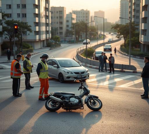 高雄燕巢清晨車禍　左轉機車與直行車撞擊騎士骨折送醫