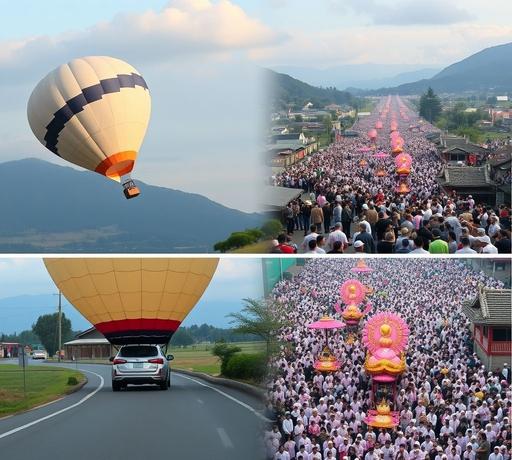日本熱氣球罕見撞車意外與白沙屯媽祖進香南投首度紀錄