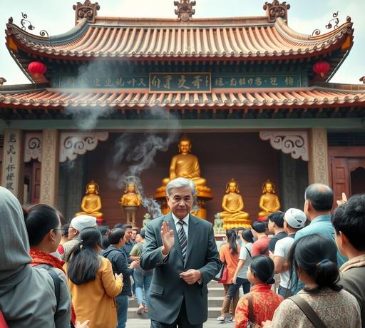 新北市長參拜淨慈寺 祈願市民安康 推動心靈關懷與公益