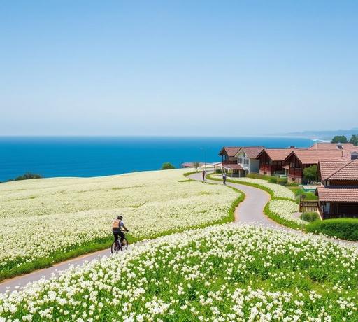 北海岸野百合盛開如雪 初夏賞花與低碳漫遊魅力全開