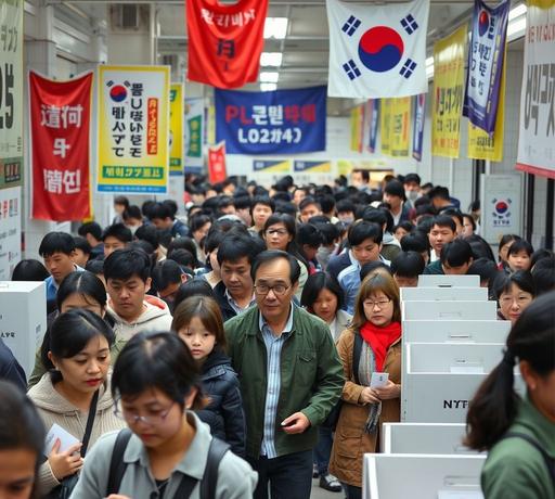 南韓總統大選提前投票率創新高爭議不斷