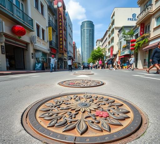 藝術花神孔蓋點亮台南北區巷弄