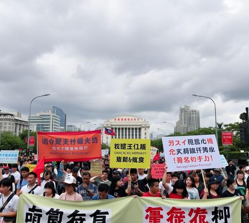 國民黨與民眾黨發起「反綠共、戰獨裁」遊行 總統賴清德呼籲民主法治與社會團結