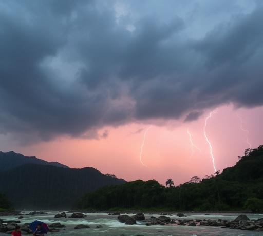 台灣東北部天氣劇烈變化 大雨雷擊與高溫多發