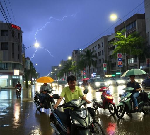 台東地區大雨特報與手機鏡頭損壞雙重提醒
