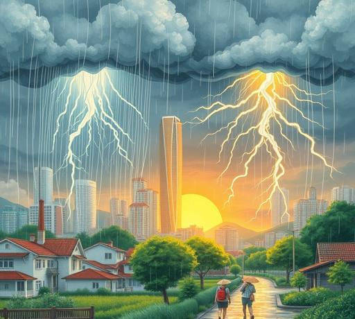 台灣6月天氣劇烈變化 各地嚴防強降雨与高溫