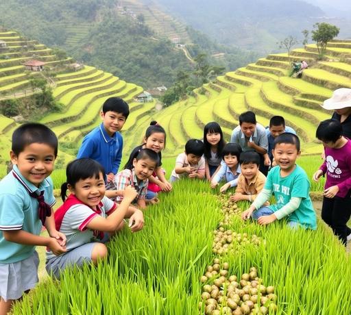 陽明山平等國小螺力士大會師 守護水梯田生態