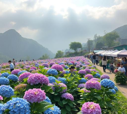2025竹子湖繡球花季夢幻開展 山城花海、市集與公益溫馨登場